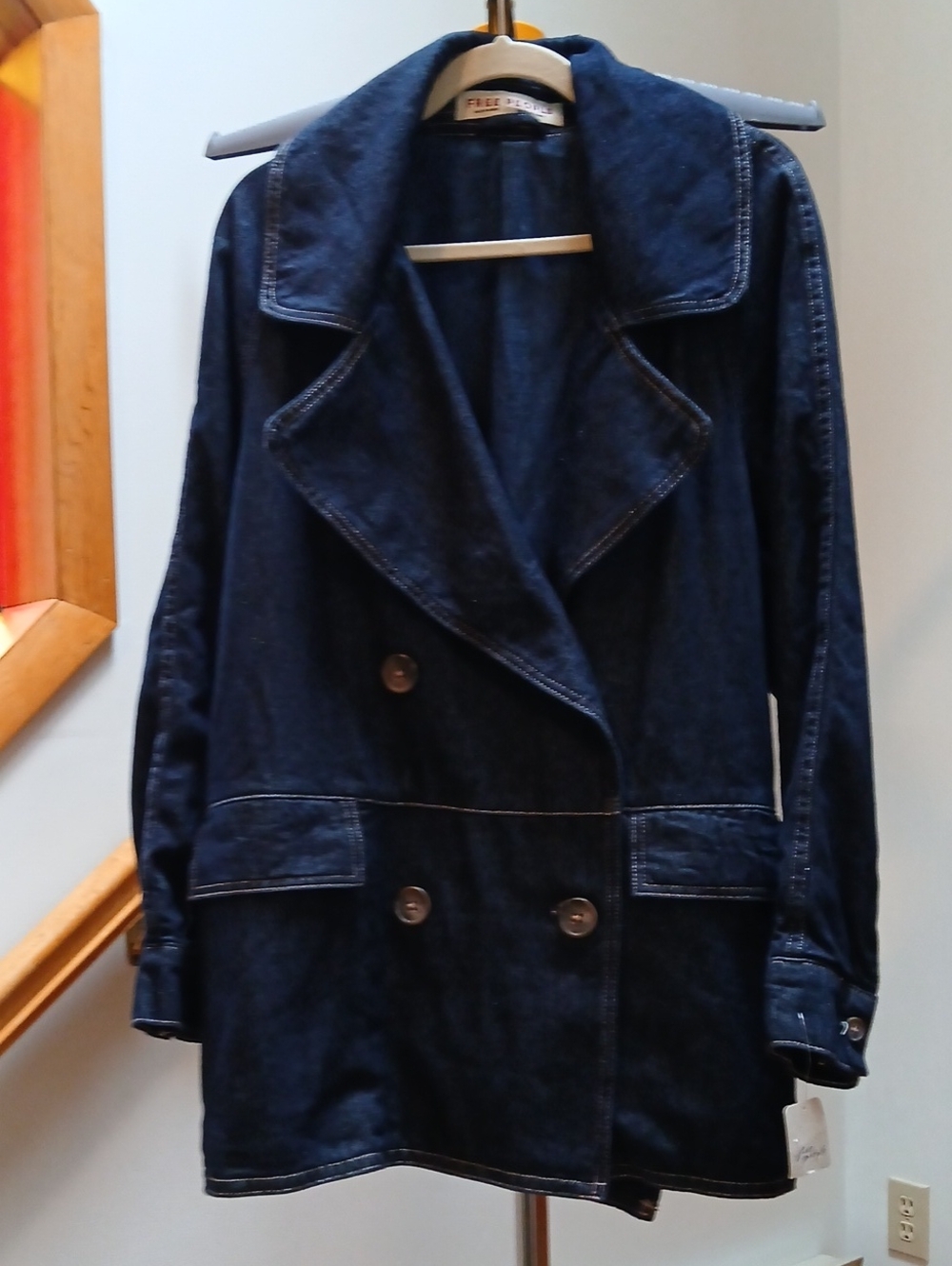 Free People Denim Car Coat NWT